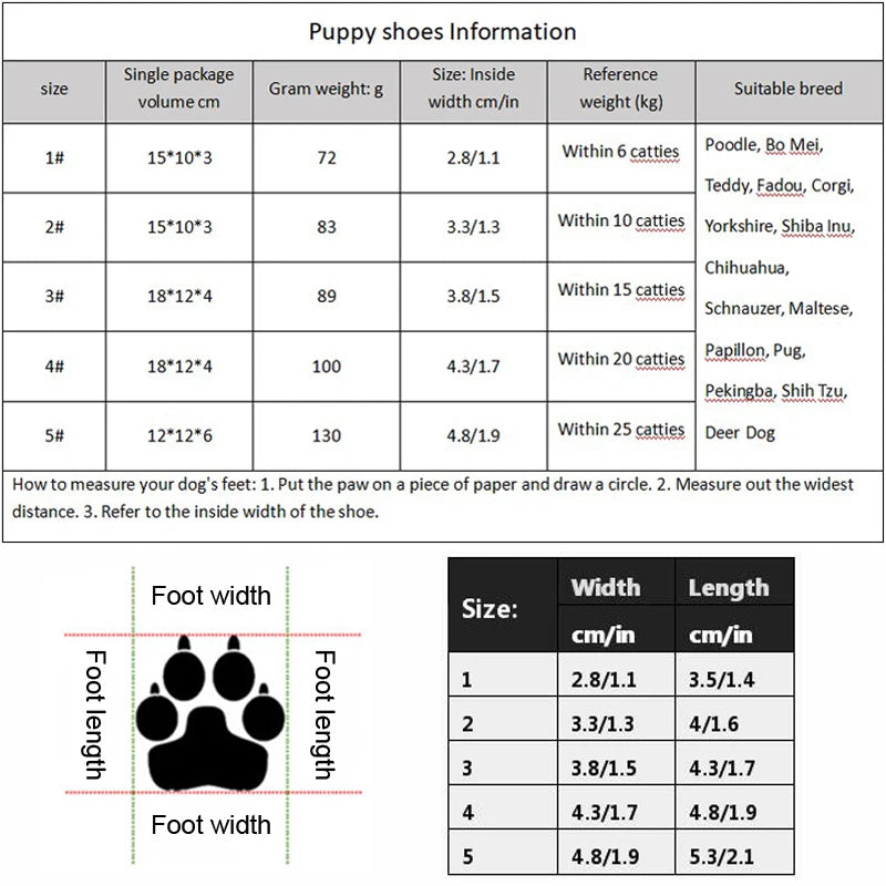 Bottes pour chien