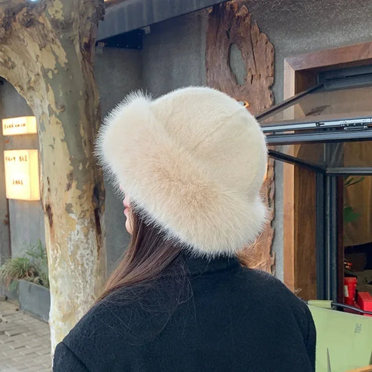Bonnet fourrure femme