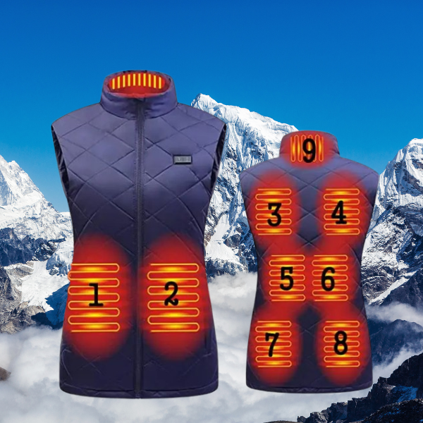 Doudoune chauffante sans manche femme