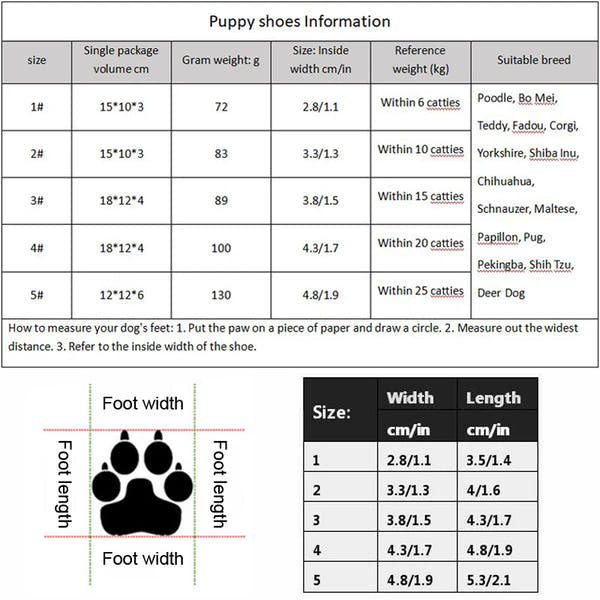 Bottes pour chien