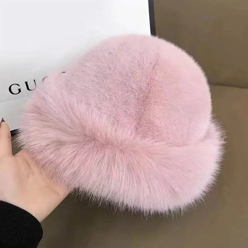 Bonnet fourrure femme