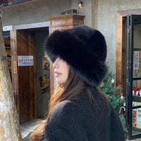 Bonnet fourrure femme
