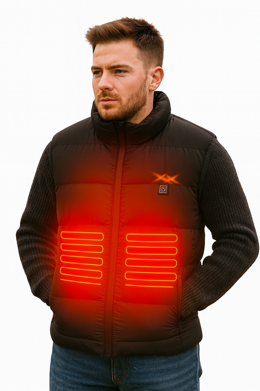 Doudoune chauffante sans manche homme
