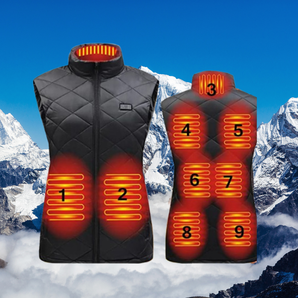 Doudoune chauffante sans manche femme